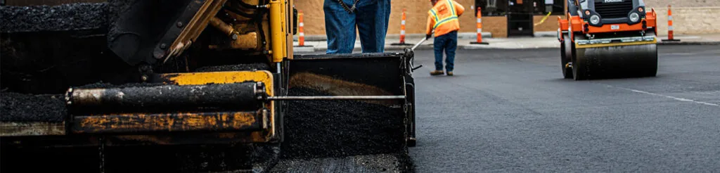 closeup view of asphalt at a jobsite