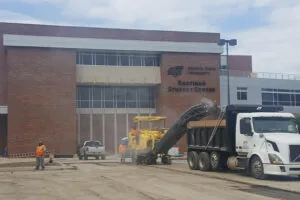 encore pavement jobsite at wichita state university rhatigan student center