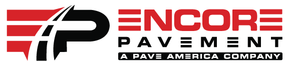 Encore Pavement Red and Black logo