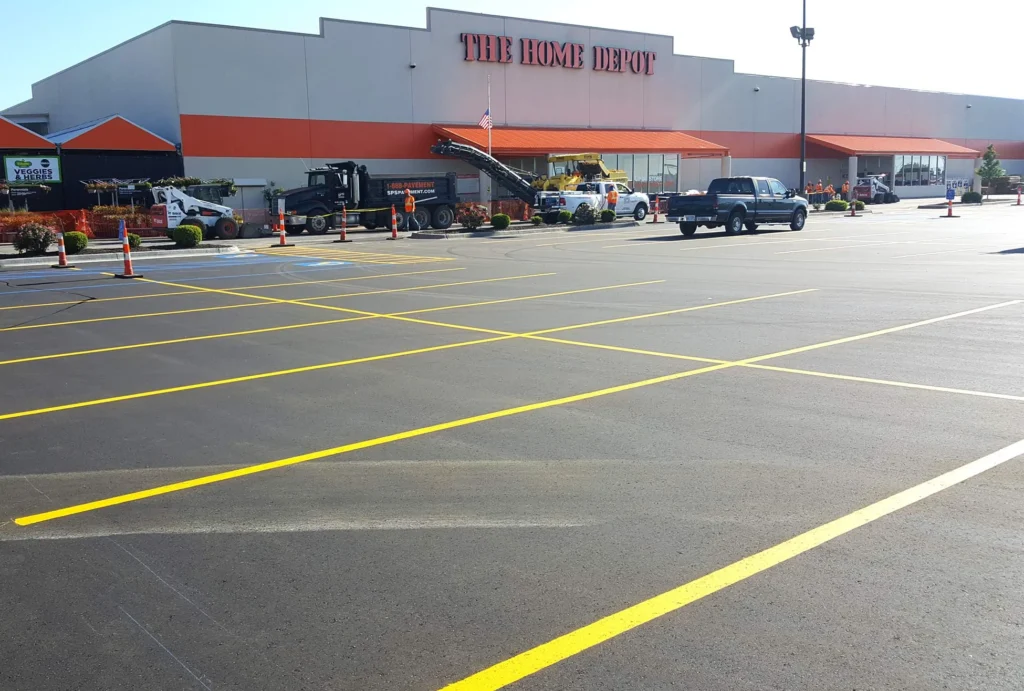 Encore Pavement redid Home Depot's parking lot.