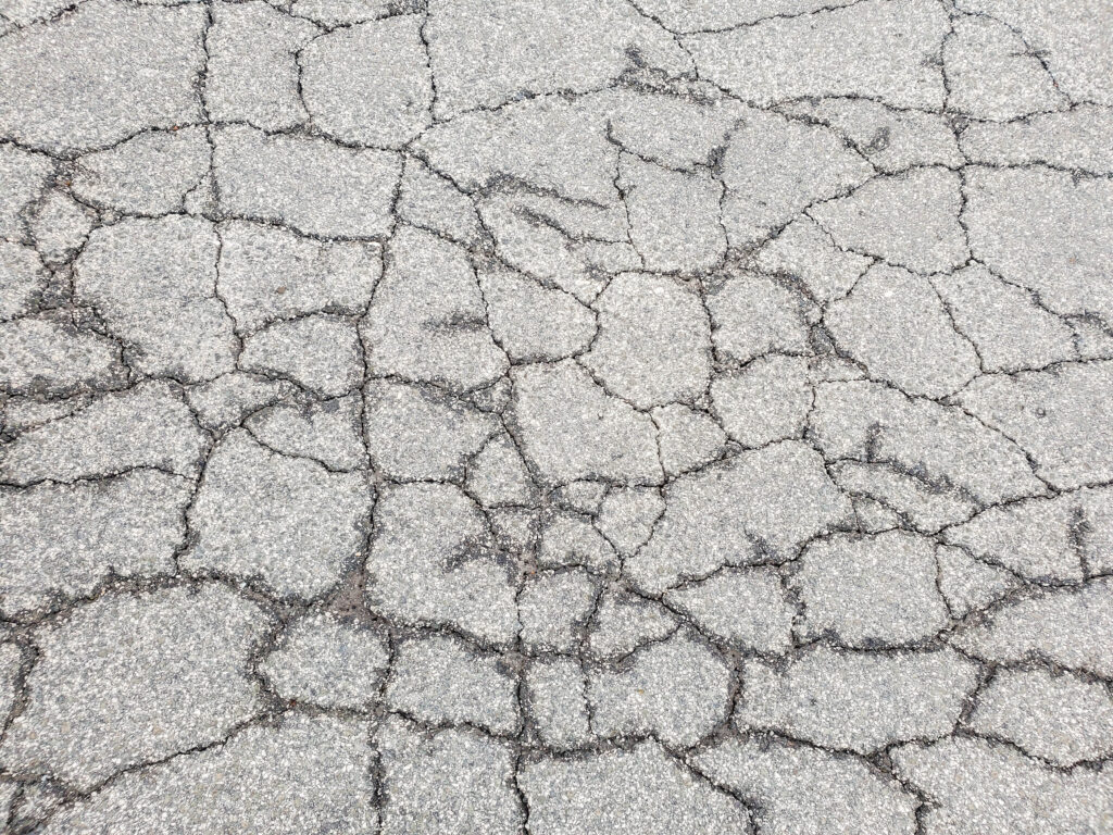 Cracks in pavement can worsen over time