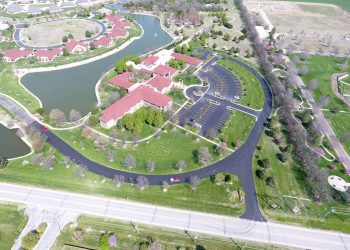 aerial view of spiritual life center