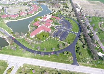 aerial view of spiritual life center