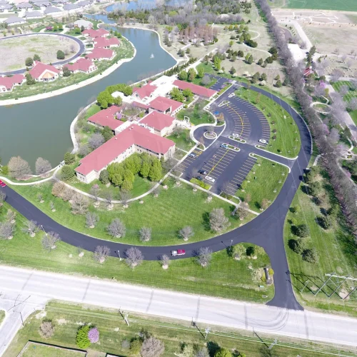 aerial view of spiritual life center