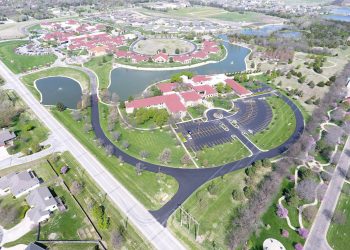 aerial view of spiritual life center