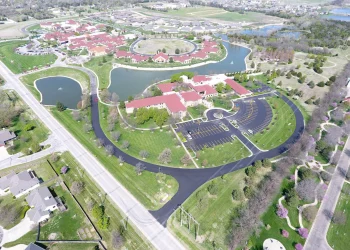 aerial view of spiritual life center