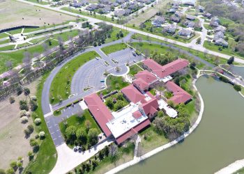 birds-eye view of spiritual life center