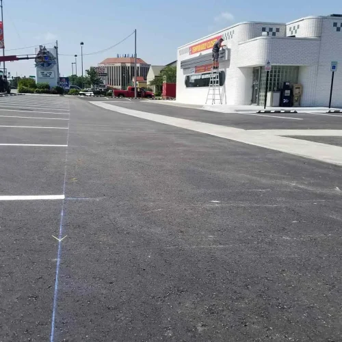 parking lot of jimmie's diner in wichita, ks