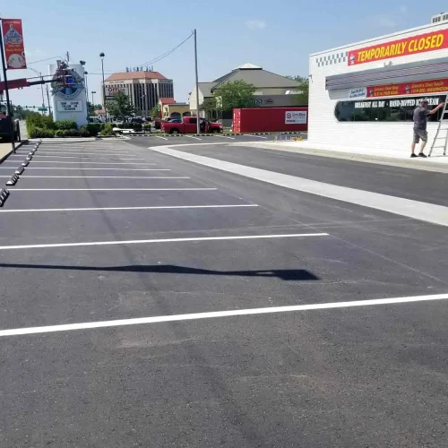 parking lot of jimmie's diner in wichita, ks