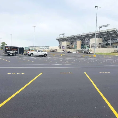 parking lot of bill snyder stadium