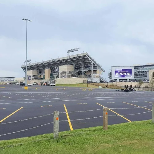 parking lot of bill snyder stadium