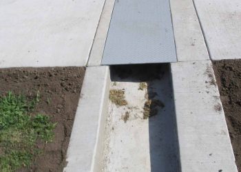 drainage flume at winfield public library