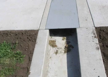 drainage flume at winfield public library