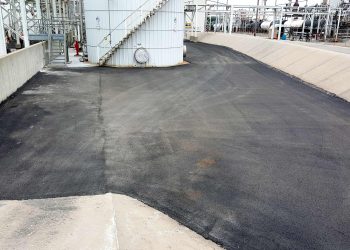 asphalt pavement at coffeyville refinery