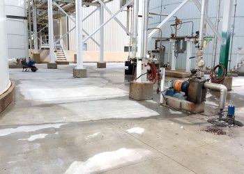 pavement and posts at coffeyville refinery