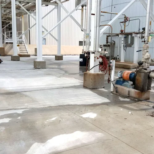 pavement and posts at coffeyville refinery