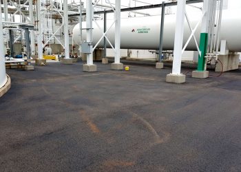 tanks and pavement at coffeyville refinery