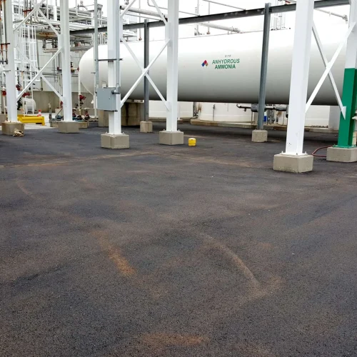 tanks and pavement at coffeyville refinery