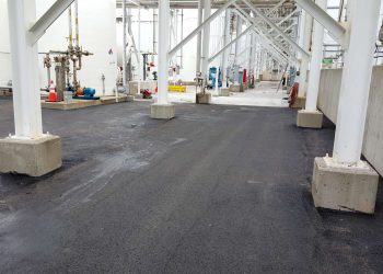 pavement and posts at coffeyville refinery