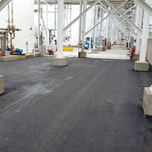 pavement and posts at coffeyville refinery
