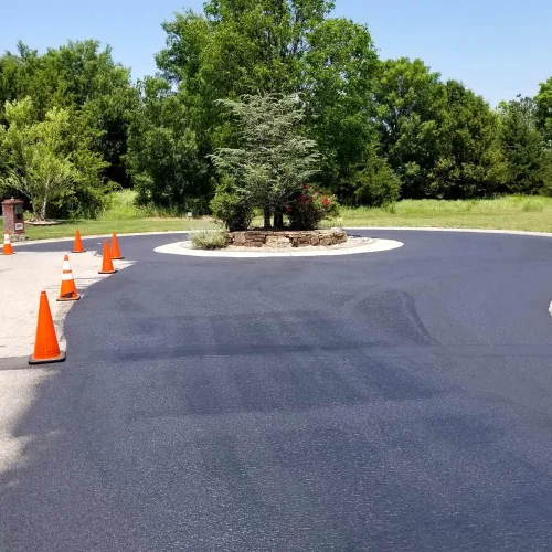 newly paved driveway