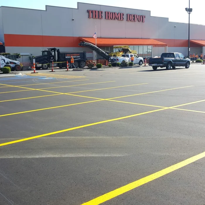 Encore Pavement redid Home Depot's parking lot.