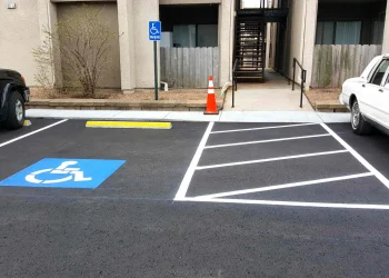 handicapped parking spot at horizon east apartments