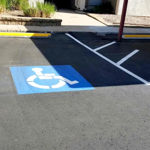 handicapped parking space at horizon east apartments
