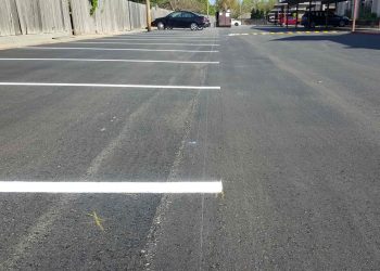 empty parking spaces at horizon east apartments